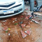 Conductor borracho causa destrozos en la Peatonal de Luque